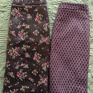 Floral and Diamond Patterned Skirt Set Bundle